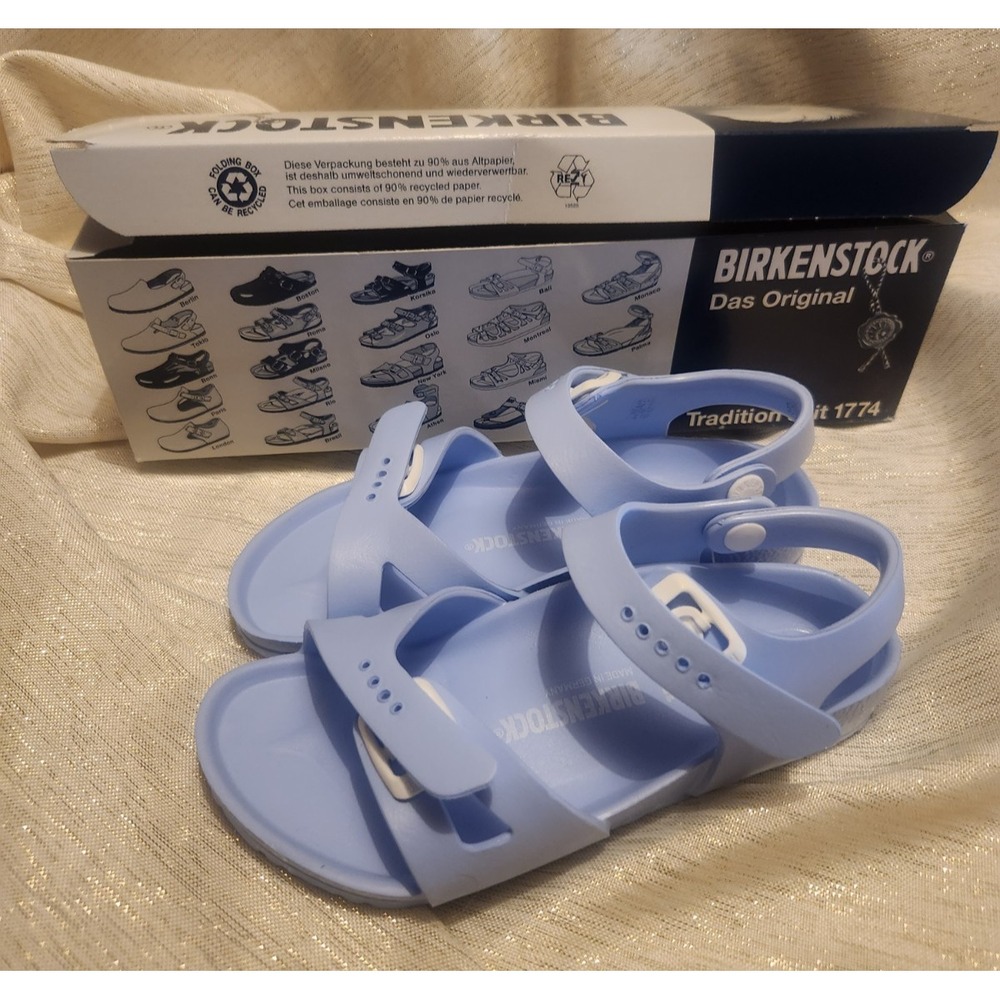 Birkenstock Rio Eva Kids Sandals Light Blue Shoes Child Size C13 NEW